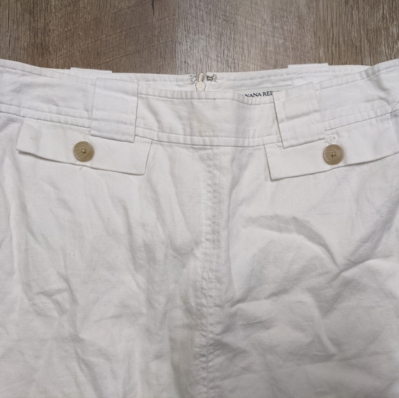 Banana Republic White Linen Blend Skirt - Picture 9 of 9